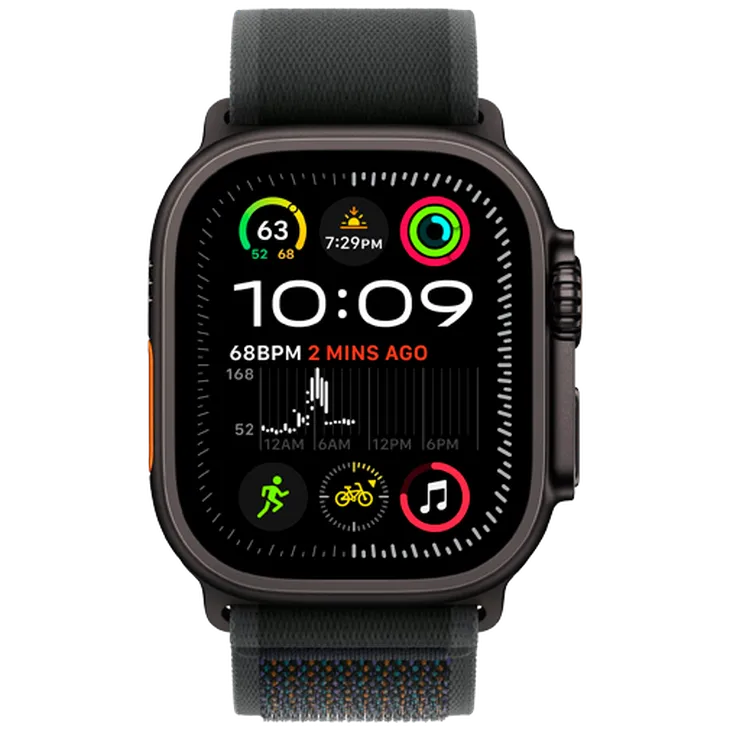 Apple Watch Ultra 2 Noir (Bracelet En Tissu Noir M/L)