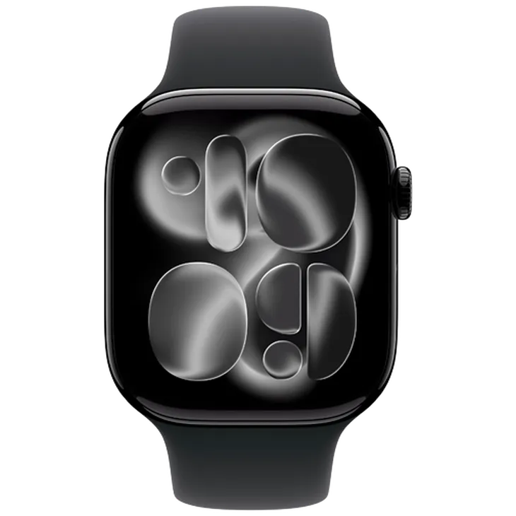 Apple Watch Series 11 42mm Noir (Bracelet En Silicone Noir S/M)