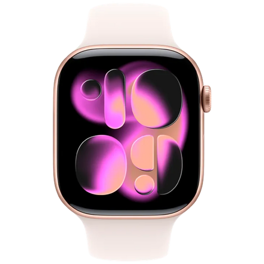 Apple Watch Series 11 46mm Or (Rose Pâle Bracelet En Silicone M/L)