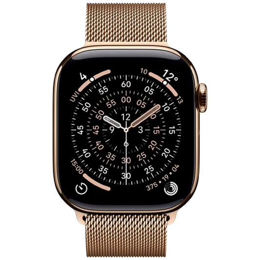Apple Watch Series 11 42mm 5G Or Titanium (Bracelet Milanais Dorées)
