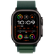 Apple Watch Ultra 2 Noir (Bracelet En Nylon Vert Foncé M)