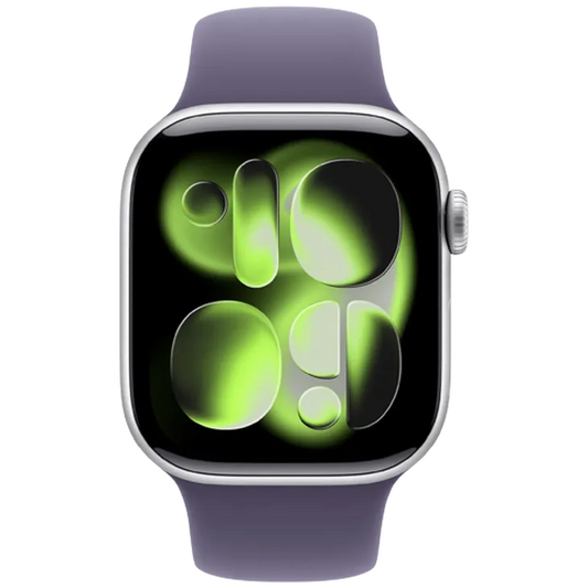 Apple Watch Series 11 42mm Argent (Bracelet En Silicone Violet M/L)