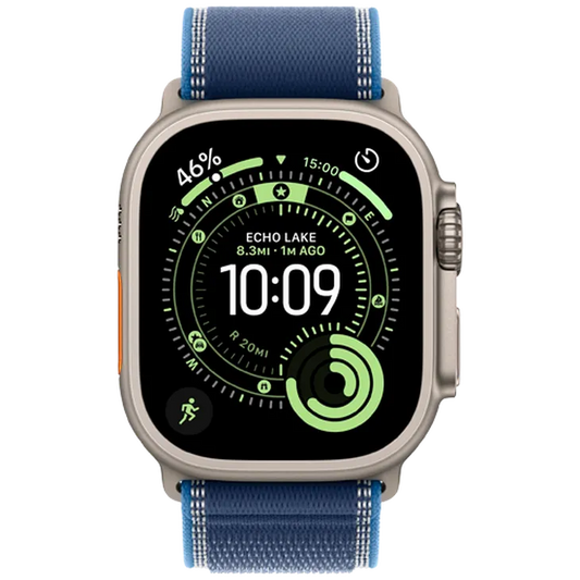 Apple Watch Ultra 3 49mm Titanium (Bracelet En Tissu Bleu S/M)