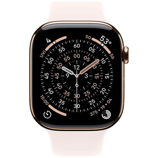Apple Watch Series 11 46mm 5G Or Titanium (Rose Pâle Bracelet En Silicone M/L)