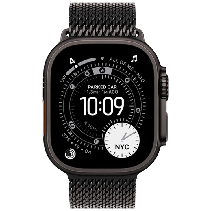 Apple Watch Ultra 3 49mm Noir (Noir Milanese Bracelet L)