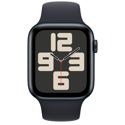 Apple Watch SE 2023 4G 44mm Noir (Bracelet Silicone Noir M/L)