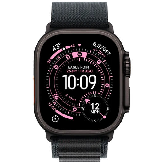 Apple Watch Ultra 3 49mm Noir (Bracelet En Nylon Noir M)