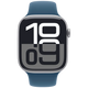 Apple Watch Series 10 4G 46mm Argent (Bracelet En Silicone Bleu S/M)