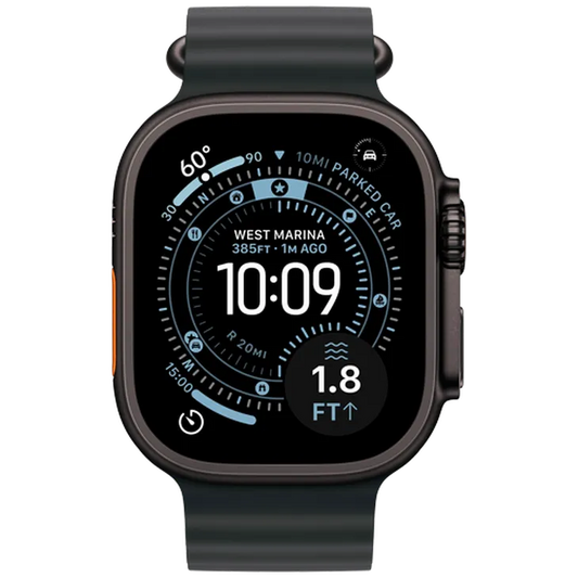Apple Watch Ultra 3 49mm Noir (Bracelet En Silicone Noir)
