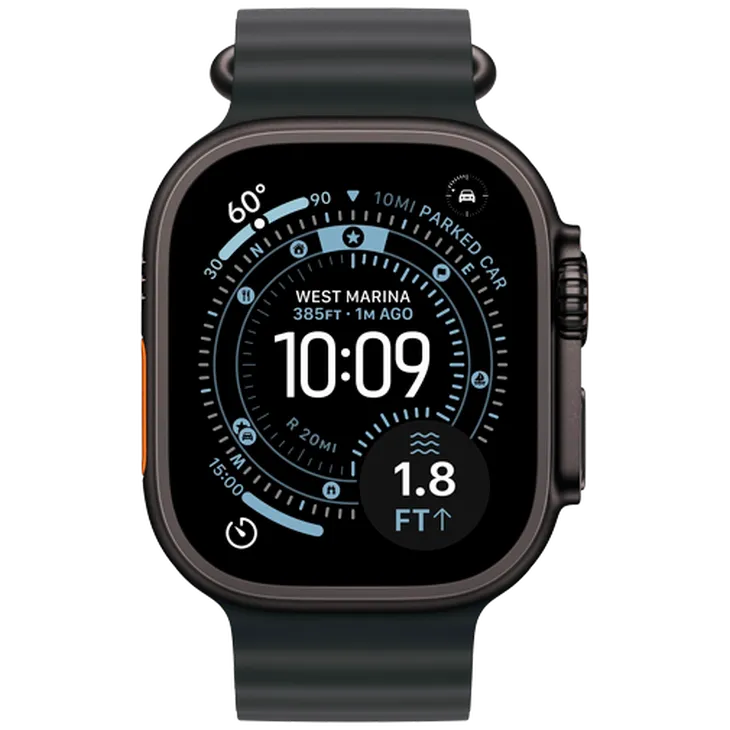 Apple Watch Ultra 3 49mm Noir (Bracelet En Silicone Noir)