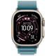 Apple Watch Ultra 3 49mm Titanium (Bracelet En Nylon Bleu S)