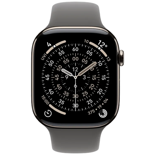 Apple Watch Series 11 46mm 5G Naturel Titanium (Bracelet En Silicone Gris M/L)