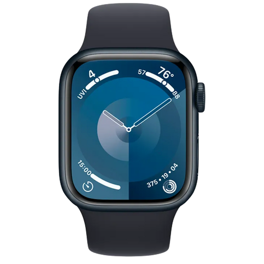 Apple Watch Series 9 4G 41mm Noir (Bracelet Silicone Noir S/M)