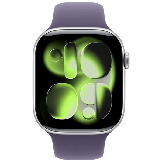 Apple Watch Series 11 46mm 5G Argent (Bracelet En Silicone Violet S/M)