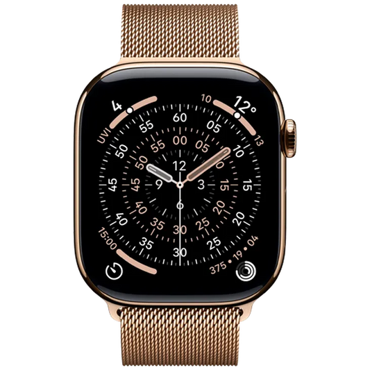 Apple Watch Series 11 46mm 5G Or Titanium (Bracelet Milanais Dorées S/M)