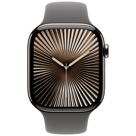 Apple Watch Series 10 4G 46mm Natural Titanium (Bracelet En Silicone Gris M/L)