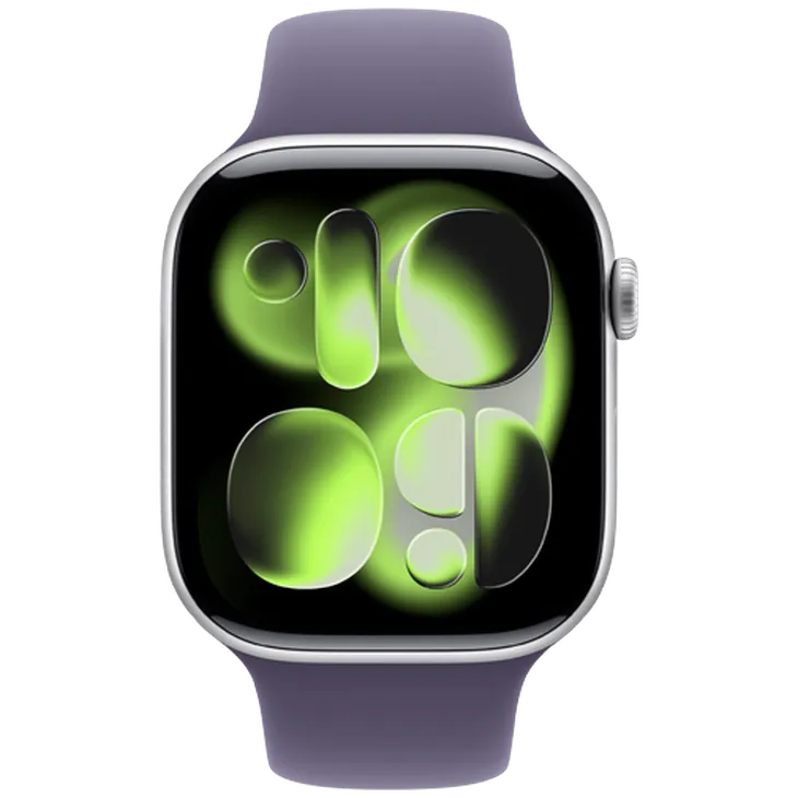 Apple Watch Series 11 46mm 5G Argent (Bracelet En Silicone Violet M/L)