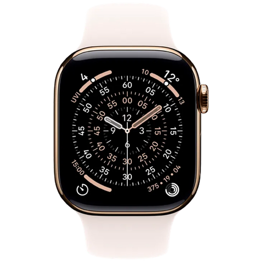 Apple Watch Series 11 42mm 5G Or Titanium (Rose Pâle Bracelet En Silicone S/M)