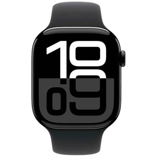 Apple Watch Series 10 4G 46mm Noir (Bracelet En Silicone Noir M/L)