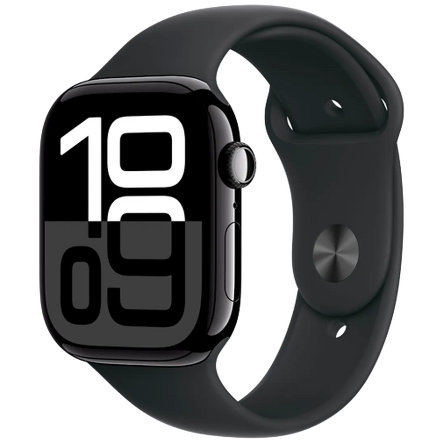 Apple Watch Series 10 46mm Noir (Bracelet En Silicone Noir S/M)