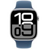 Apple Watch Series 10 4G 42mm Argent (Bracelet En Silicone Bleu M/L)