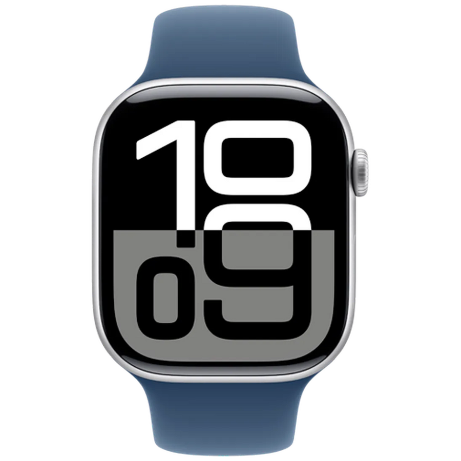 Apple Watch Series 10 4G 42mm Argent (Bracelet En Silicone Bleu S/M)