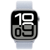 Apple Watch Series 10 4G 46mm Argent (Bracelet En Nylon Bleu Clair)