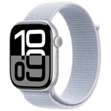 Apple Watch Series 10 4G 46mm Argent (Bracelet En Nylon Bleu Clair)
