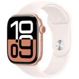 Apple Watch Series 10 46mm Or (Bracelet En Silicone Rose M/L)