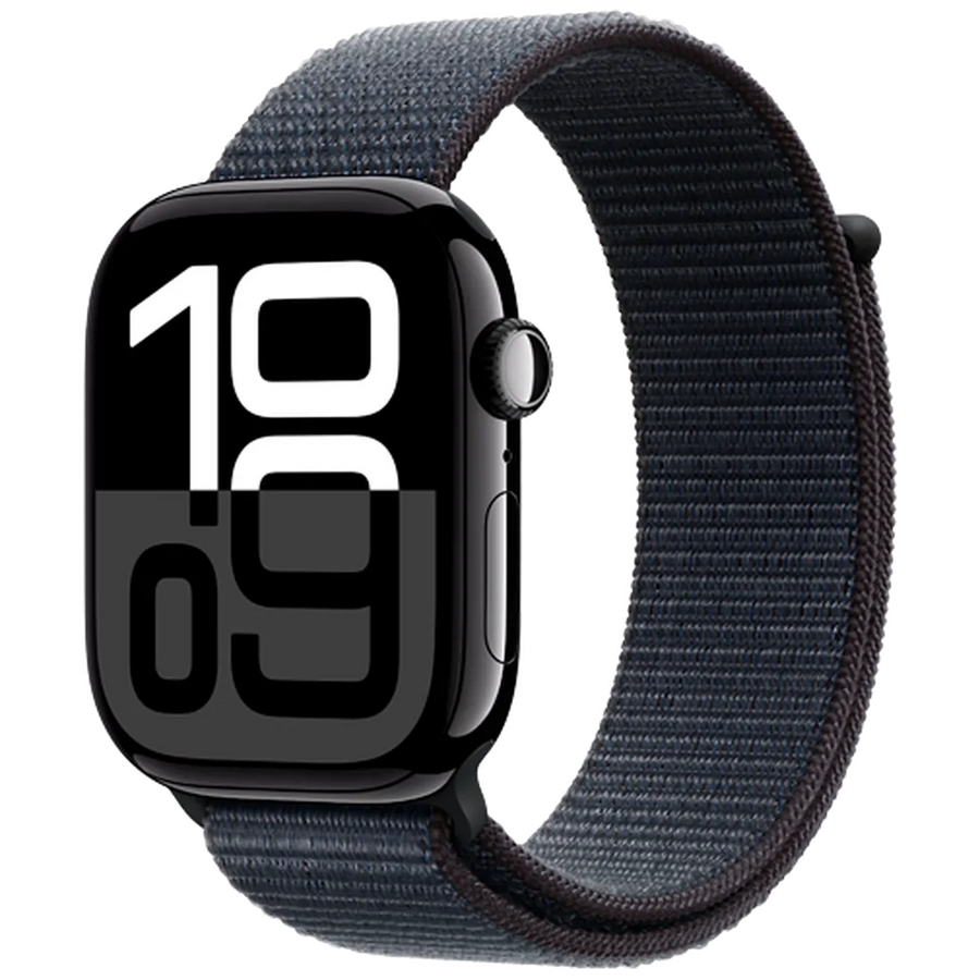 Apple Watch Series 10 46mm Noir (Bracelet En Silicone Noir M/L)
